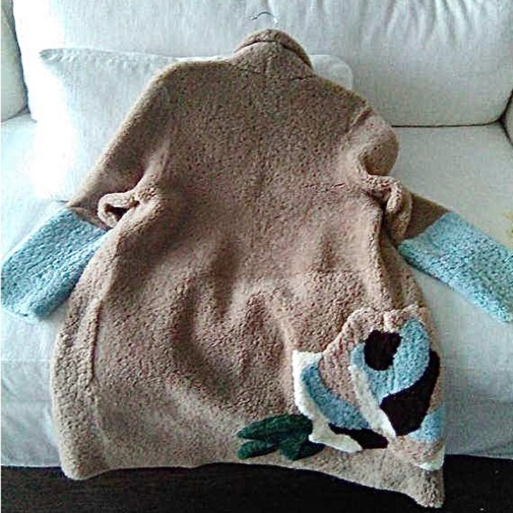 SANDRO PARIS NWT! DEWI LAMBSKIN SHEARLING TEDDY BR COAT-CAMEL.SZ 1 RETAIL $2390 - Picture 10 of 10